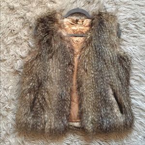 Express faux fur vest